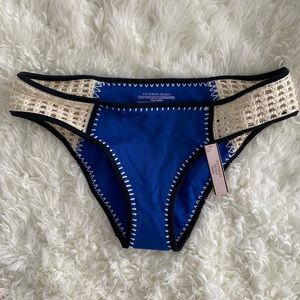 Victoria/'s Secret Bon Voyage Blue Surf Crochet Classic Hipster Bikini Bottom